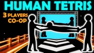 HUMAN TETRIS 3 PLAYERS CO-OP | Impossible Edition | Immersive Interactive Warm Up