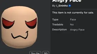 Roblox Free UGC Item Angry Face
