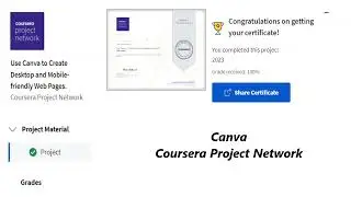 Use Canva to Create Desktop and Mobile friendly Webpages, Answer | Coursera