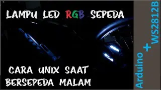 Lampu Sepeda RGB Charging Kecil Unik Keren WS2812