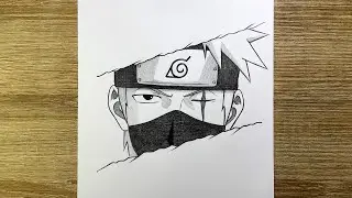 Comment dessiner Kakashi Hatake étape par étape | Tuto dessin Kakashi Hatake facile