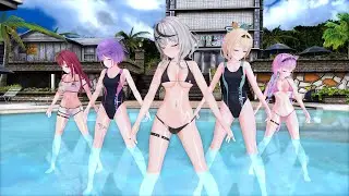 【MMD】 Play With Fire, in the pool (Hiasobi)