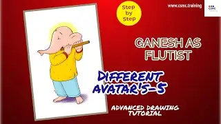 How to Draw Lord Ganesh as Flutist  Lord Ganesh different Professions 5