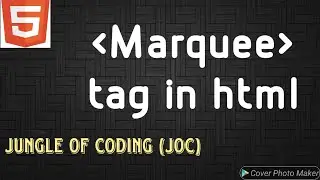 Marquee tag in HTML with attributes.