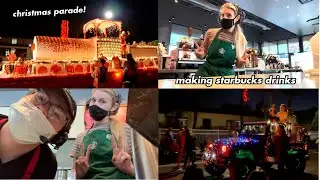 christmas parade with friends & working a shift at Starbucks! (vlogmas day 4❄️)