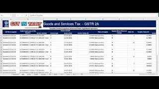 GSTR2A Matching with Excel and Tally Part 1