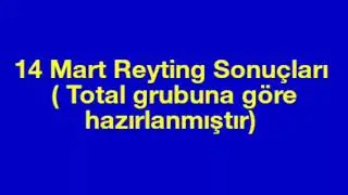 14 Mart 2018 Çarşamba Reyting Sonuçları