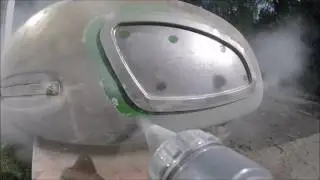Как работает бытовой пескоструй за косарь.