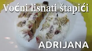 Lisnati štapići sa voćem u krem pavlaci i krem siru