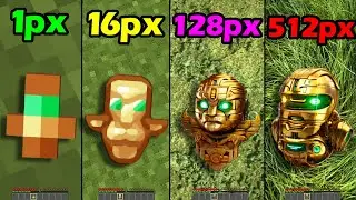 1px vs 8px vs 16px vs 64px vs 256px vs 512px texture compilation