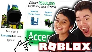 TOFUU BUYS MY LITTLE BROTHER A DOMINUS?! *300,000 ROBUX SPENT!* (Roblox)