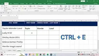 Auto fill using shortcuts Ctrl + E