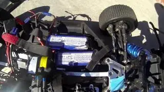 LOSI 5IVE-T Brushless MGM Compro 6S Lipo Test - Skylipo Thunderpower Nano-Tech