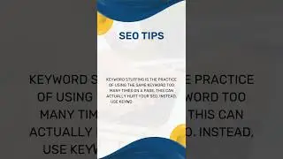 10. Avoid keyword stuffing. - #WEB TIPS MASTER