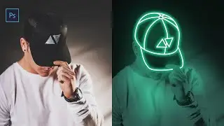 neon light effect on portrait image in 1 minute - short photoshop tutorial
