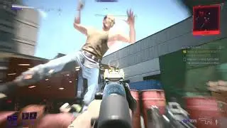 Cyberpunk 2077 - Crusher Shotgun's shock & awe on 9 enemies