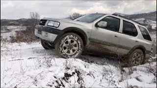 Opel Frontera off road snow drift and launch control