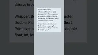 wrapper class in java interview questions 