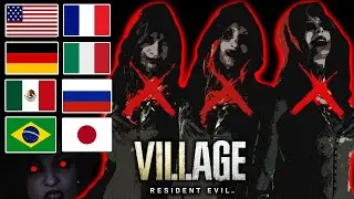 In 8 Different Languages - All Lady Dimitrescu's Reactions to Daughters Her Deaths in RE8