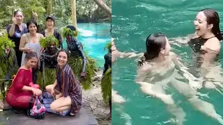 Gisella anastasya bikini berenang di raja ampat
