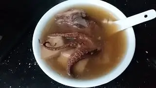 LOTUS ROOTS /DRIED OCTOPUS AND PORK SOUP..