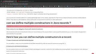 Java Records Latest Java Feature|| Records In Java