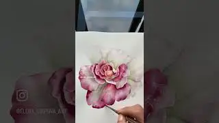 Рисую с небом 💙 #картина #art #художник #painting #rose #живопись #artistpainting #watercolor #арт