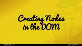 Creating Nodes in the DOM with JavaScript