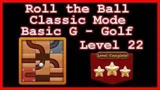 Roll the Ball Golf Level 22 (Classic - Basic G) - Lösung Solution Walkthrough