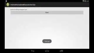 Android example using ScheduledExecutorService