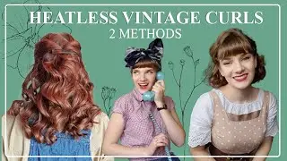 Tradwife Hairstyles | Heatless Vintage Curls for Short OR Long Hair
