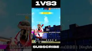 FREE FIRE 🔥 1 VS 3 CLUTCH WITH KINGFISHER GUN 🔫 #shorts