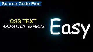 Glowing Text Animation Effects Using HTML And CSS