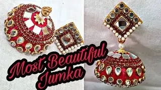 How to make silk thread jumka earrings at home | Silk thread earrings | Beautiful jumka design