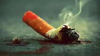 Окурочек с красной помадой