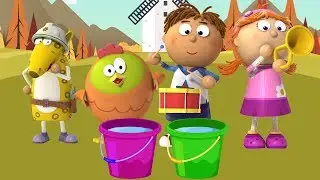 Learning Colors with Tickety Toc Tommy and Tallulah - Learn Colors For Kids - Bin Channel