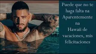 HAWÁI (Letra) MALUMA