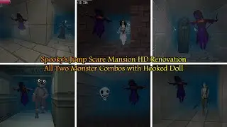 Spooky's Jump Scare Mansion HDR | Chase Pool Challenge #30 | All Two Monster Combos with Hooked Doll