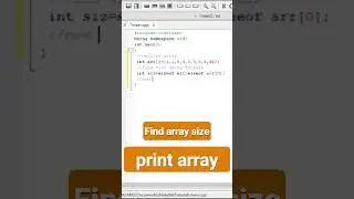 print array in c++. 