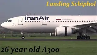 CLASSIC Iranair A300 EP-IBC landing Polderbaan Schiphol