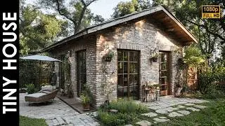 Rustic Tiny Brick House Tour : Cozy Design with a Beautiful Garden Escape