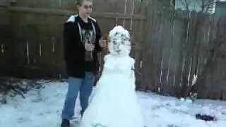the pretty snow woman