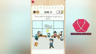 Brain Test 2 Tom's Adventure Level 11 they need a disguise to get on a plane