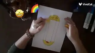 easy emoji's drawing with raibow 🤩🌈  #emojichallenge #drawingtutorial #forkids