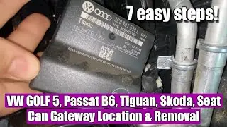 How to remove (location) Can Bus Gateway Module VW Golf 5, 6, Jetta, Passat B6, Skoda, Seat, Audi A3