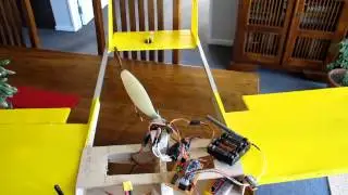 Xbee Arduino Scratch Built 2.4Ghz Remote Control & Telemetery On Yellow FPV Plane