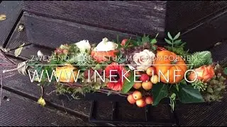 Zwevend herfststuk met pompoenen