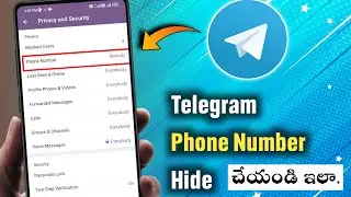 How to Hide Phone Number in Telegram | telegram security settings | telugu