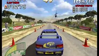 Sega Rally 2 (Arcade) - Subaru Impreza WRC (Desert Stage) Gameplay