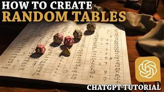 How To Create Random Tables with AI and ChatGPT